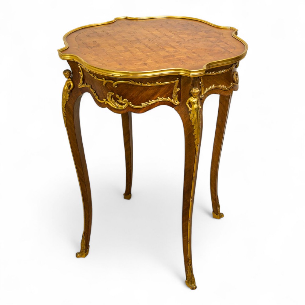 Antique French Kingwood & Ormolu Mounted Side Table C.1910