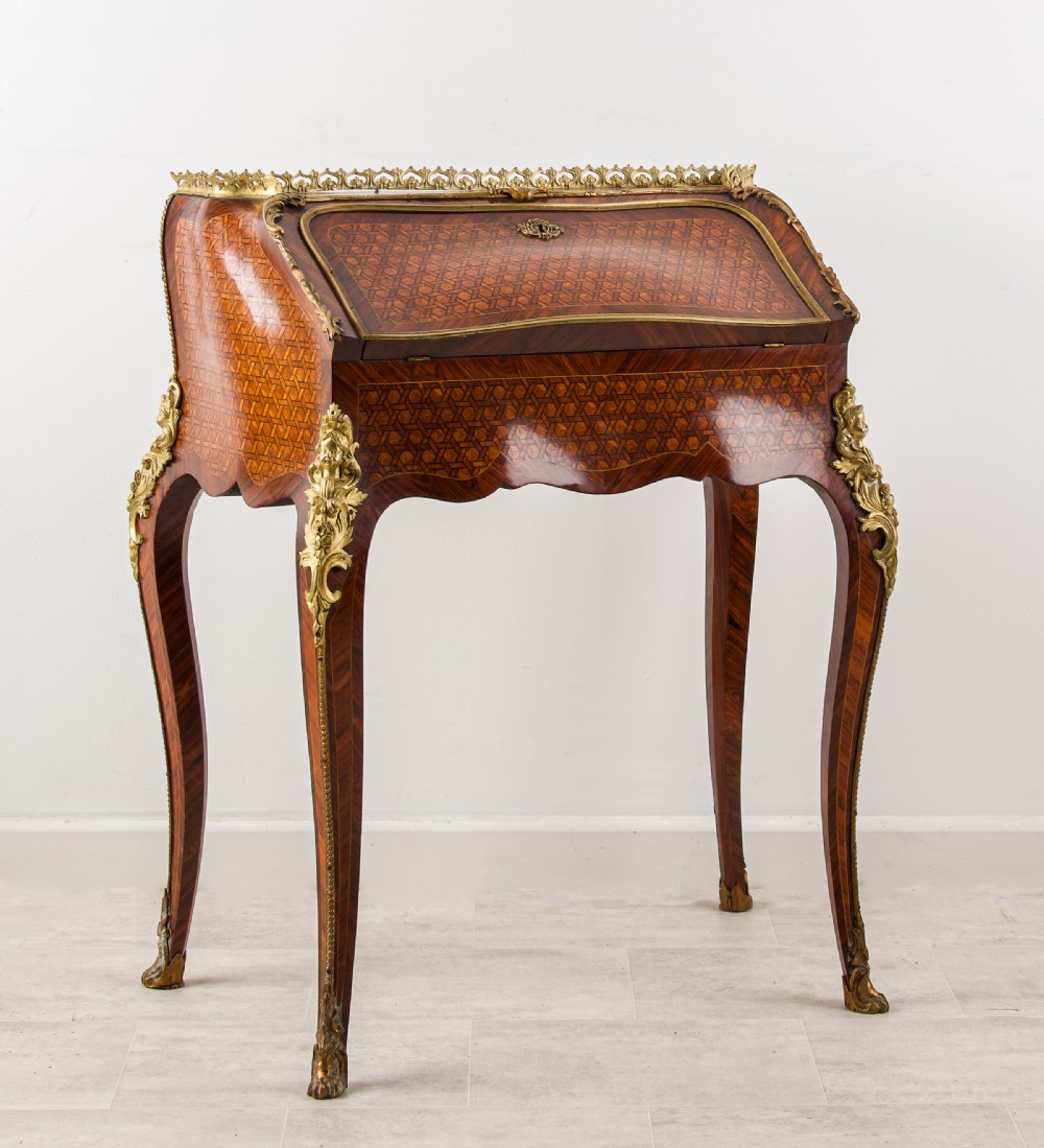 Antique French Kingwood & Ormolu Bureau - Belle Époque, circa 1900 View III