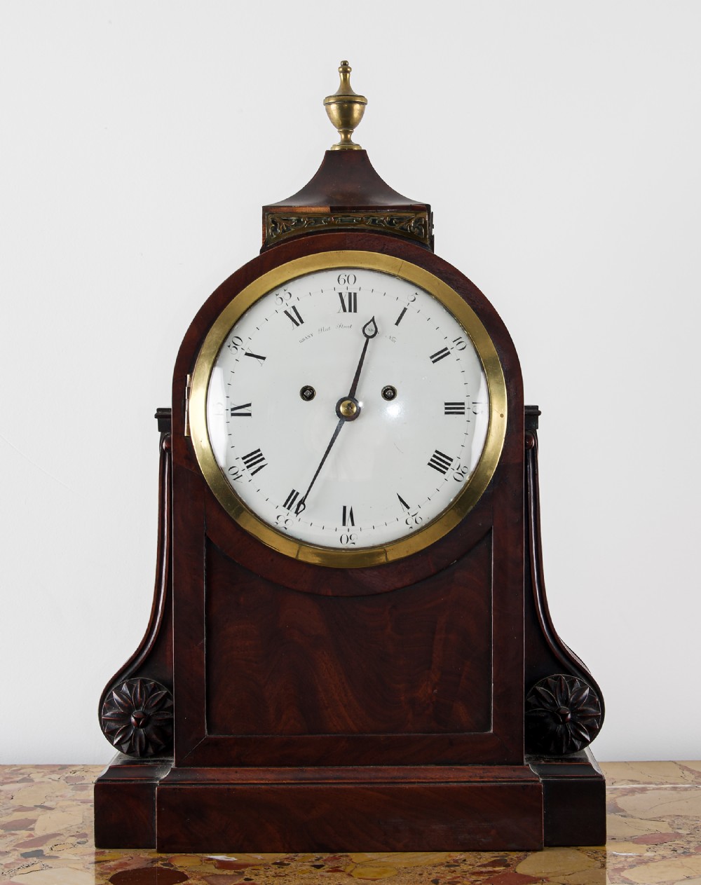 Antique English Mahogany Bracket Clock by Grant, Fleet Street, London - No. 372