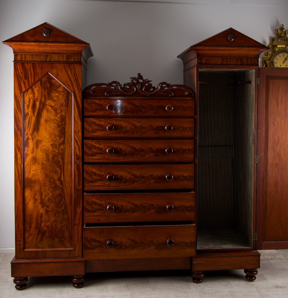 Victorian Mahogany Compactum Wardrobe - 19th Century View IV