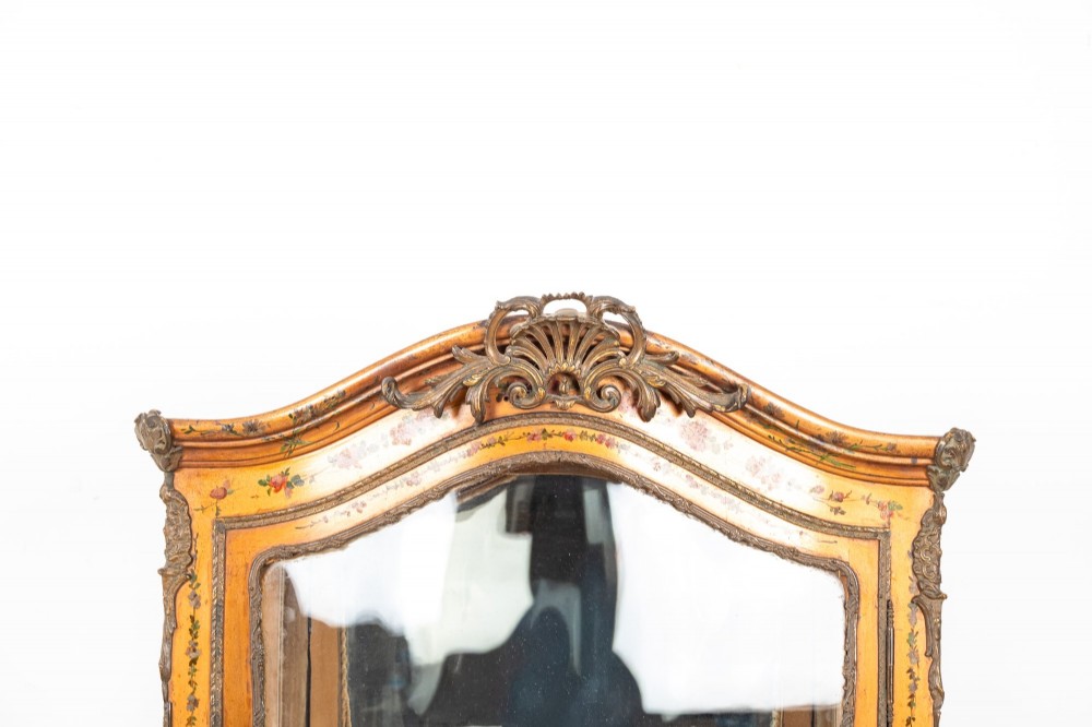 Antique Gilt Painted Display Cabinet Vitrine c.1900 View IV