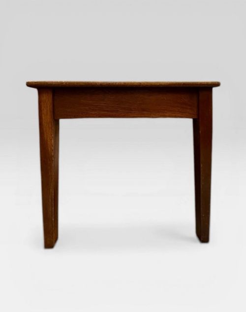 ANTIQUE SOLID OAK GOVERNMENT DESK LEATHER TOP WRITING OFFICE TABLE - ADDITIONAL PHOTO 4