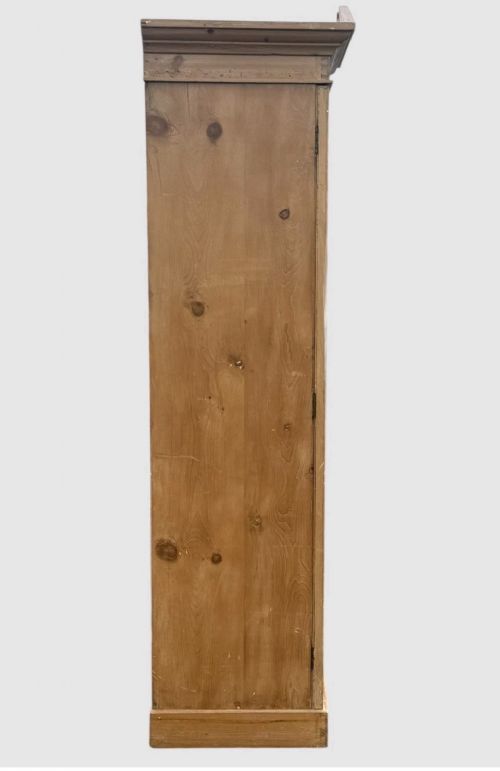 ANTIQUE VICTORIAN PINE CHIFFEROBE WARDROBE RUSTIC COUNTRY STORAGE - ADDITIONAL PHOTO 3