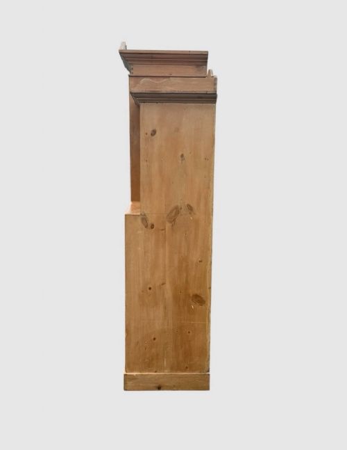 ANTIQUE VICTORIAN PINE CHIFFEROBE WARDROBE RUSTIC COUNTRY STORAGE - ADDITIONAL PHOTO 6