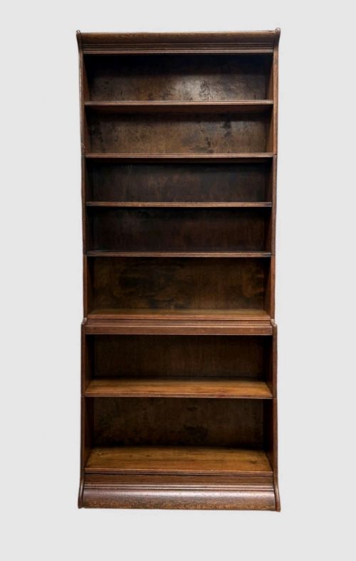 ANTIQUE MAHOGANY WATERFALL STACKING BOOKCASE GRADUATED SECTIONS DISPLAY CABINET