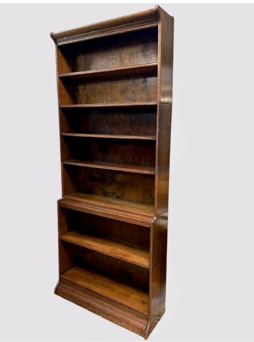 ANTIQUE MAHOGANY WATERFALL STACKING BOOKCASE GRADUATED SECTIONS DISPLAY CABINET - ADDITIONAL PHOTO 1