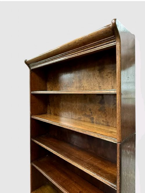 ANTIQUE MAHOGANY WATERFALL STACKING BOOKCASE GRADUATED SECTIONS DISPLAY CABINET - ADDITIONAL PHOTO 3