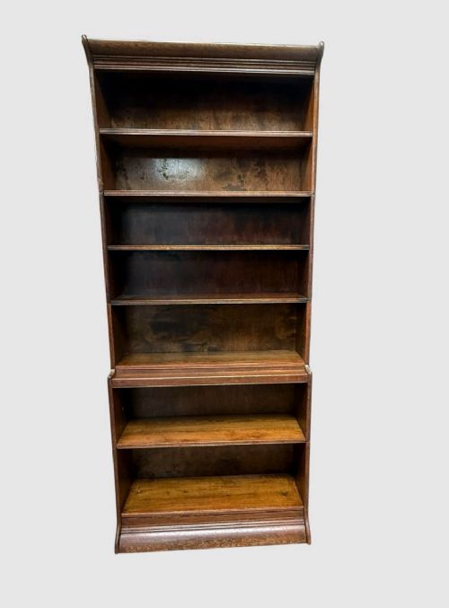 ANTIQUE MAHOGANY WATERFALL STACKING BOOKCASE GRADUATED SECTIONS DISPLAY CABINET - ADDITIONAL PHOTO 5