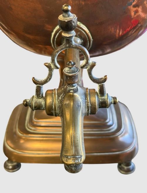 ANTIQUE COPPER AND BRASS SAMOVAR TRADITIONAL TEA URN DECORATIVE COLLECTIBLE - ADDITIONAL PHOTO 9