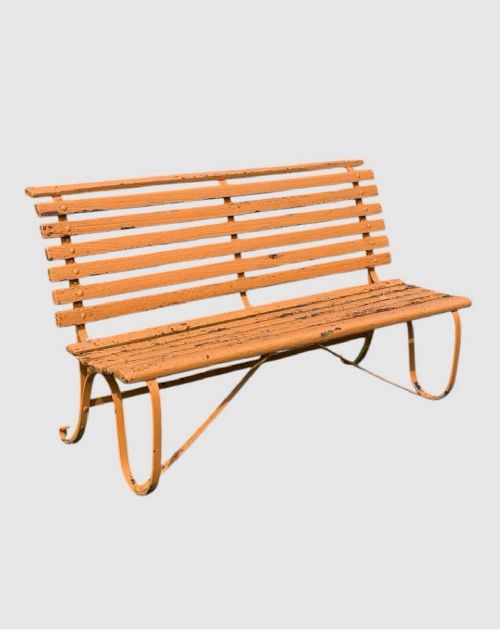 ANTIQUE VICTORIAN GARDEN BENCH CAST IRON WOOD OUTDOOR SEAT PATIO PARK BENCH
