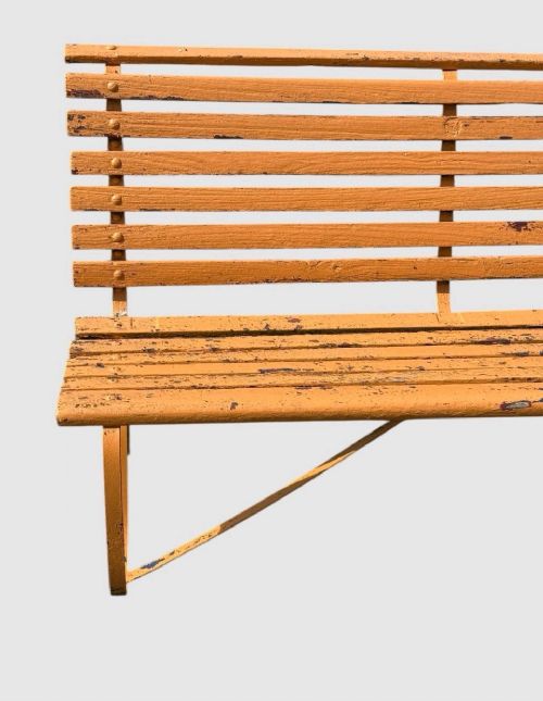 ANTIQUE VICTORIAN GARDEN BENCH CAST IRON WOOD OUTDOOR SEAT PATIO PARK BENCH - ADDITIONAL PHOTO 3