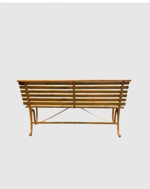 ANTIQUE VICTORIAN GARDEN BENCH CAST IRON WOOD OUTDOOR SEAT PATIO PARK BENCH - ADDITIONAL PHOTO 7