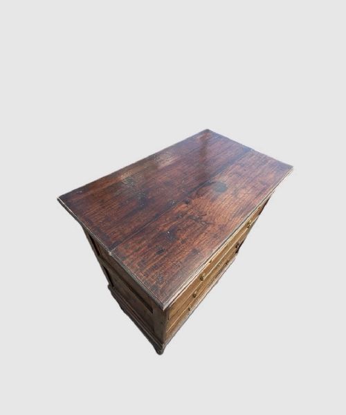 18TH CENTURY ANTIQUE OAK CHEST ON STAND GEORGIAN CABINET DRAWER STORAGE CUPBOARD - ADDITIONAL PHOTO 6