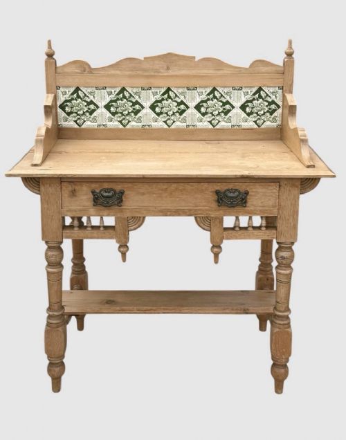 VICTORIAN PINE WASHSTAND ANTIQUE RUSTIC BATHROOM BASIN STAND UNIT