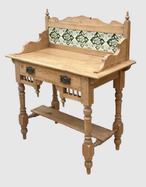 VICTORIAN PINE WASHSTAND ANTIQUE RUSTIC BATHROOM BASIN STAND UNIT - ADDITIONAL PHOTO 1
