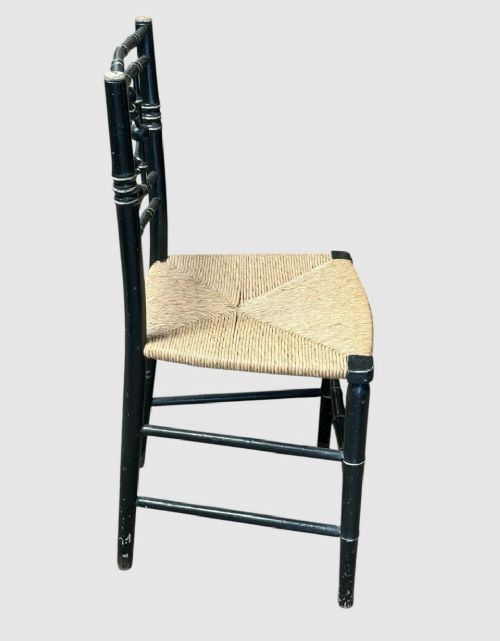 ANTIQUE AESTHETIC MOVEMENT HALL CHAIR CARVED WOODEN SIDE CHAIR VICTORIAN - ADDITIONAL PHOTO 2