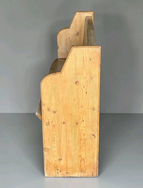 ANTIQUE PINE CHURCH PEW SOLID WOOD CHAPEL BENCH RUSTIC SEATING VINTAGE - ADDITIONAL PHOTO 7