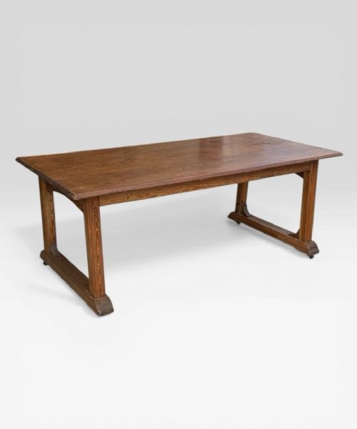 ANTIQUE HEALS STYLE DINING TABLE EARLY 20TH CENTURY SOLID WOOD UK - ADDITIONAL PHOTO 1