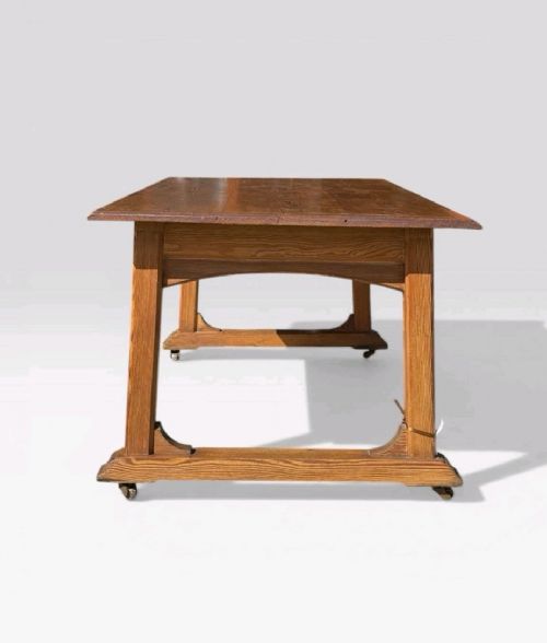 ANTIQUE HEALS STYLE DINING TABLE EARLY 20TH CENTURY SOLID WOOD UK - ADDITIONAL PHOTO 3
