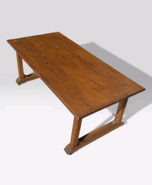 ANTIQUE HEALS STYLE DINING TABLE EARLY 20TH CENTURY SOLID WOOD UK - ADDITIONAL PHOTO 5