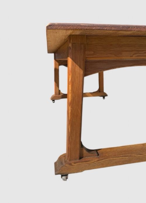 ANTIQUE HEALS STYLE DINING TABLE EARLY 20TH CENTURY SOLID WOOD UK - ADDITIONAL PHOTO 6