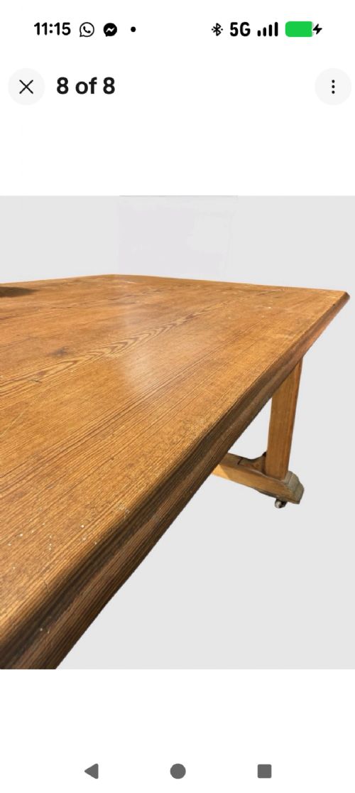 ANTIQUE HEALS STYLE DINING TABLE EARLY 20TH CENTURY SOLID WOOD UK - ADDITIONAL PHOTO 7