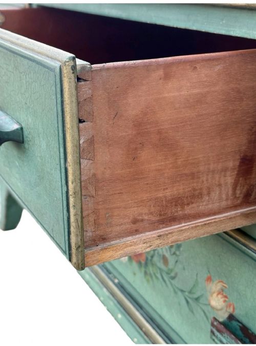 ANTIQUE WARING GILLOW HAND PAINTED SIDE CABINET EDWARDIAN CUPBOARD - ADDITIONAL PHOTO 6
