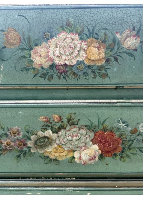 ANTIQUE WARING GILLOW HAND PAINTED SIDE CABINET EDWARDIAN CUPBOARD - ADDITIONAL PHOTO 7