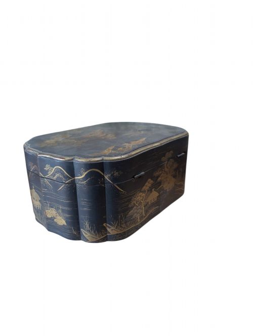 VINTAGE CHINOSERIE CARTOUCHE BOX - ADDITIONAL PHOTO 3