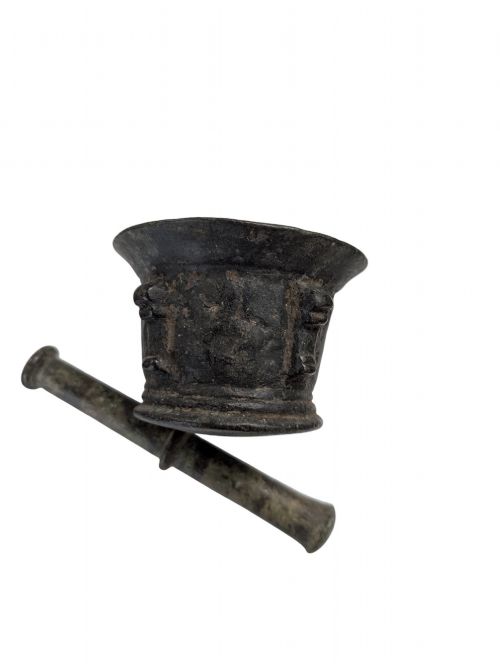BRONZE PESTLE AND MORTAR - ADDITIONAL PHOTO 3