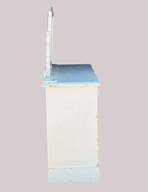 ANTIQUE VICTORIAN PINE PAINTED DRESSING TABLE - ADDITIONAL PHOTO 4
