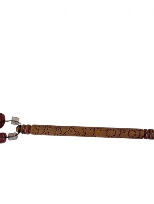 3 ANTIQUE WOODEN AND BONE BOBBINS - ADDITIONAL PHOTO 7
