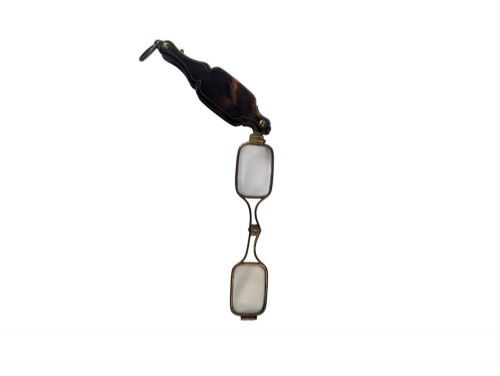 FRENCH ANTIQUE LORGNETTE IN FAUX TORTOISESHELL - ADDITIONAL PHOTO 1