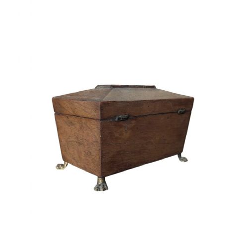 VICTORIAN ROSEWOOD INLAY TEA CADDY NOW JEWELRY BOX - ADDITIONAL PHOTO 3