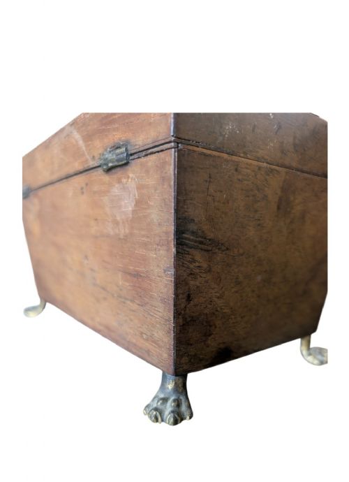VICTORIAN ROSEWOOD INLAY TEA CADDY NOW JEWELRY BOX - ADDITIONAL PHOTO 4
