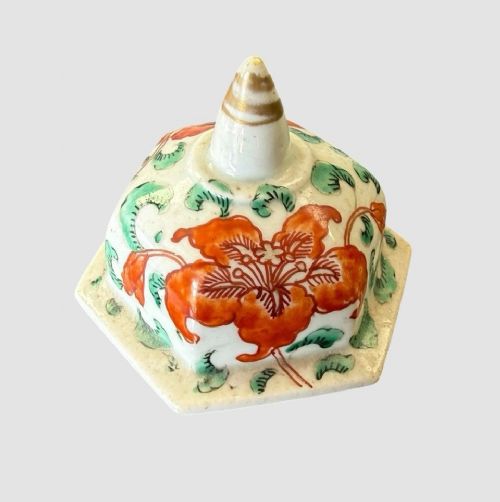 ANTIQUE JAPANESE HAND PAINTED LIDDED VASE ORIENTAL DECORATIVE URN CERAMIC - ADDITIONAL PHOTO 2