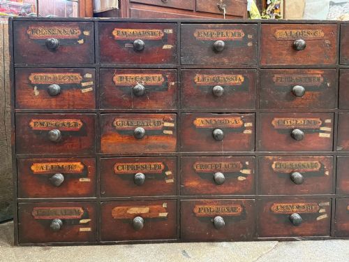 VICTORIAN APOTHECARY CABINET ANTIQUE CHEMIST MEDICINE DRAWERS CUPBOARD - ADDITIONAL PHOTO 3