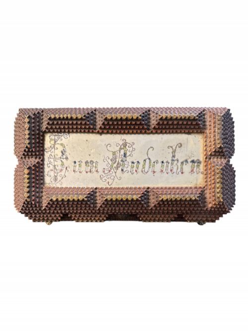 LATE VICTORIANEARLY 20TH SWEETHEART TRAMP ART BOX - ADDITIONAL PHOTO 2