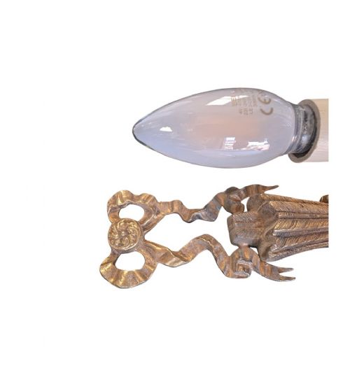 ANTIQUE STYLE LOUIS XVI NEOCLASSICAL BRASS WALL LIGHTS - ADDITIONAL PHOTO 4