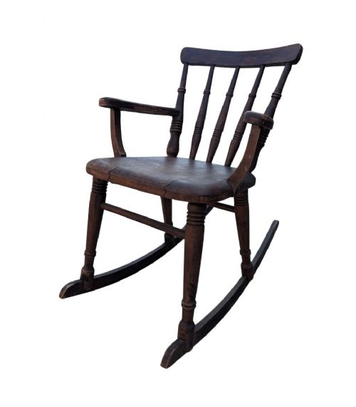 ANTIQUE SWEDISH CHILDS ROCKING CHAIR - ADDITIONAL PHOTO 1