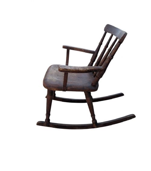 ANTIQUE SWEDISH CHILDS ROCKING CHAIR - ADDITIONAL PHOTO 2