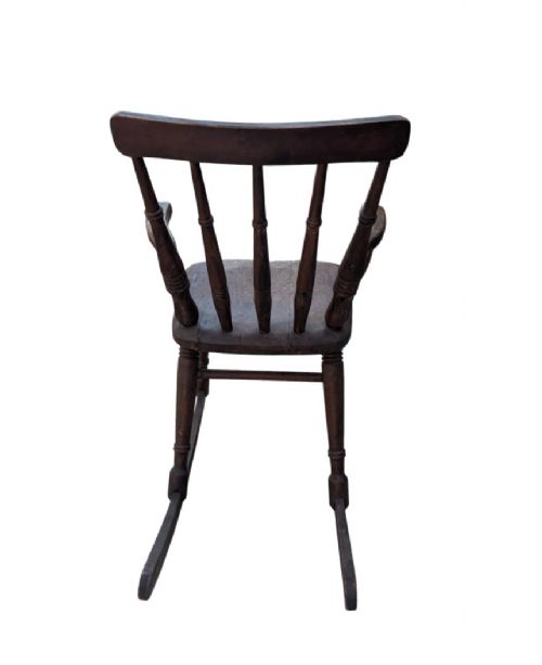 ANTIQUE SWEDISH CHILDS ROCKING CHAIR - ADDITIONAL PHOTO 3
