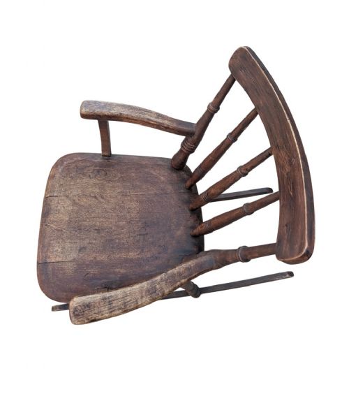 ANTIQUE SWEDISH CHILDS ROCKING CHAIR - ADDITIONAL PHOTO 4