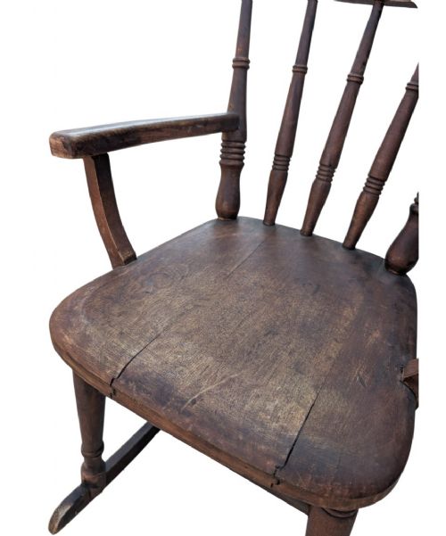 ANTIQUE SWEDISH CHILDS ROCKING CHAIR - ADDITIONAL PHOTO 5
