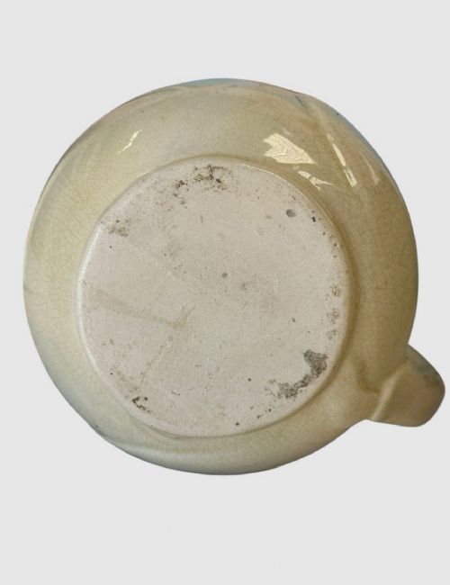 ANTIQUE MAJOLICA GLAZED CERAMIC PIG JUG PITCHER CREAMWARE STYLE RUSTIC - ADDITIONAL PHOTO 7
