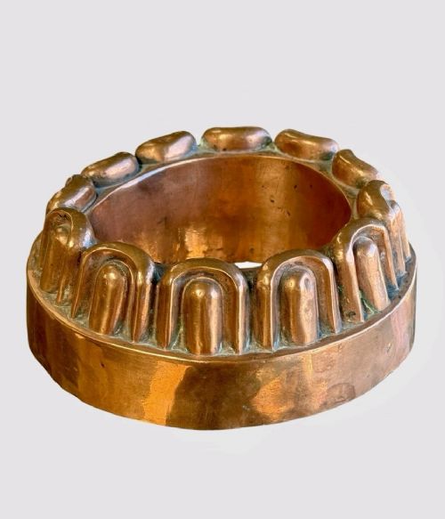 ANTIQUE VICTORIAN COPPER JELLY MOULD TIN LINED KITCHENALIA BAKING COLLECTABLE - ADDITIONAL PHOTO 1