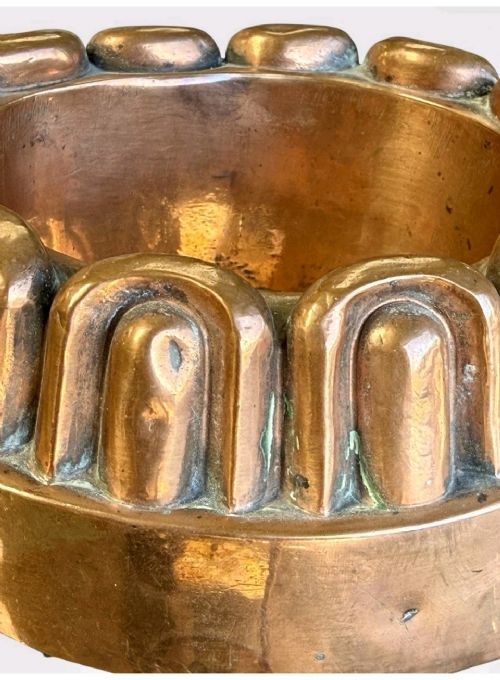 ANTIQUE VICTORIAN COPPER JELLY MOULD TIN LINED KITCHENALIA BAKING COLLECTABLE - ADDITIONAL PHOTO 2