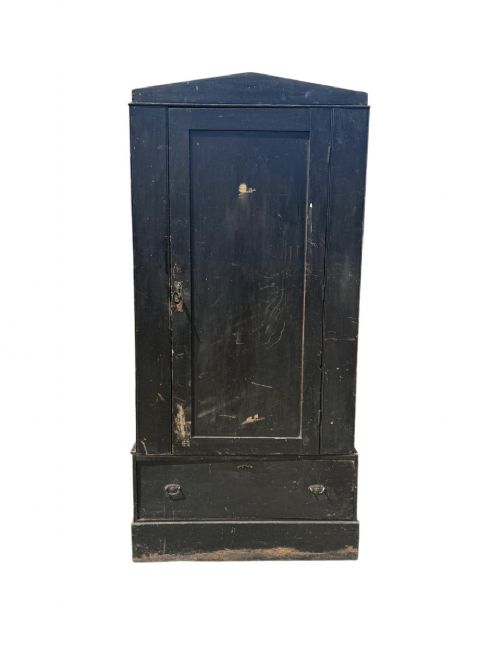 VICTORIAN PINE CUPBOARD WARDROBE TALL STORAGE LINEN PRESS