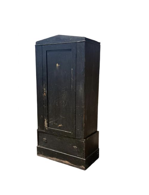 VICTORIAN PINE CUPBOARD WARDROBE TALL STORAGE LINEN PRESS - ADDITIONAL PHOTO 2