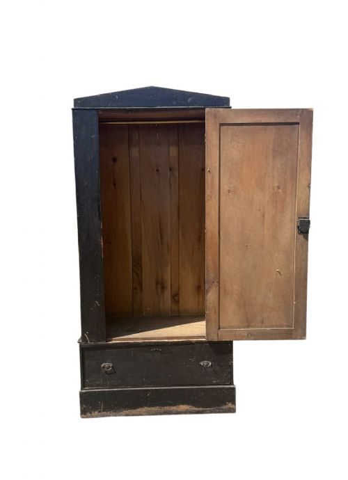 VICTORIAN PINE CUPBOARD WARDROBE TALL STORAGE LINEN PRESS - ADDITIONAL PHOTO 3